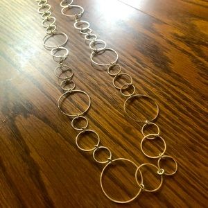 Silver long necklace